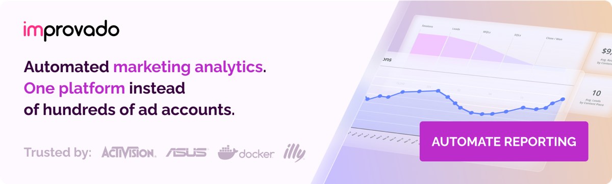Improvado centralized data from 500+ marketing and sales platforms.